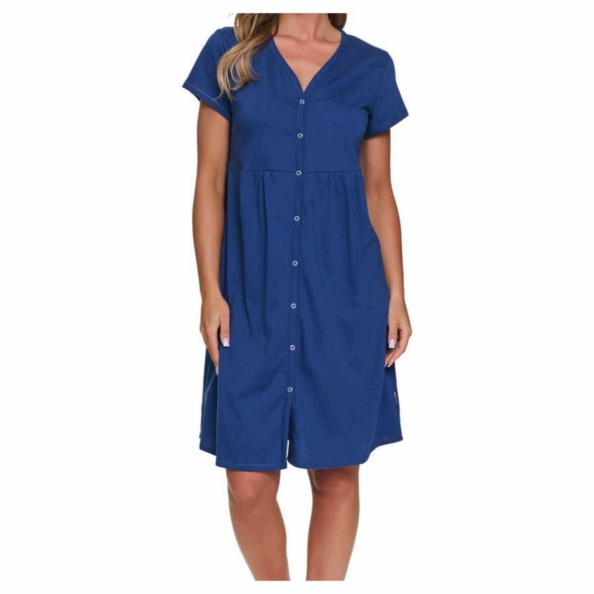 Doctornap Koszula nocna bawełniana ciążowa Tcb 7547 indigo blue XL