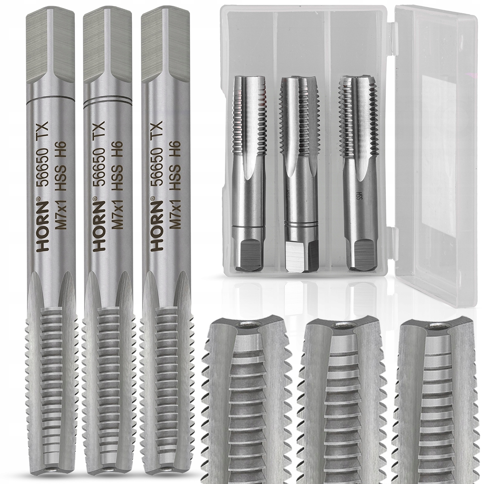 

Gwintownik M7 Hss Gwint M7x1.0 mm. Komplet 3 Szt