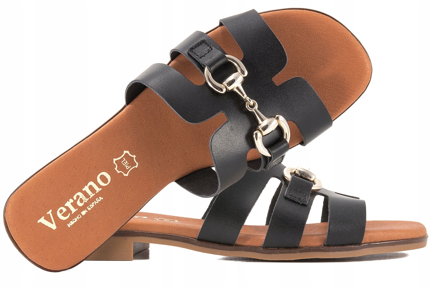 Verano 3075 Nazouváky Španělské Kůže černé