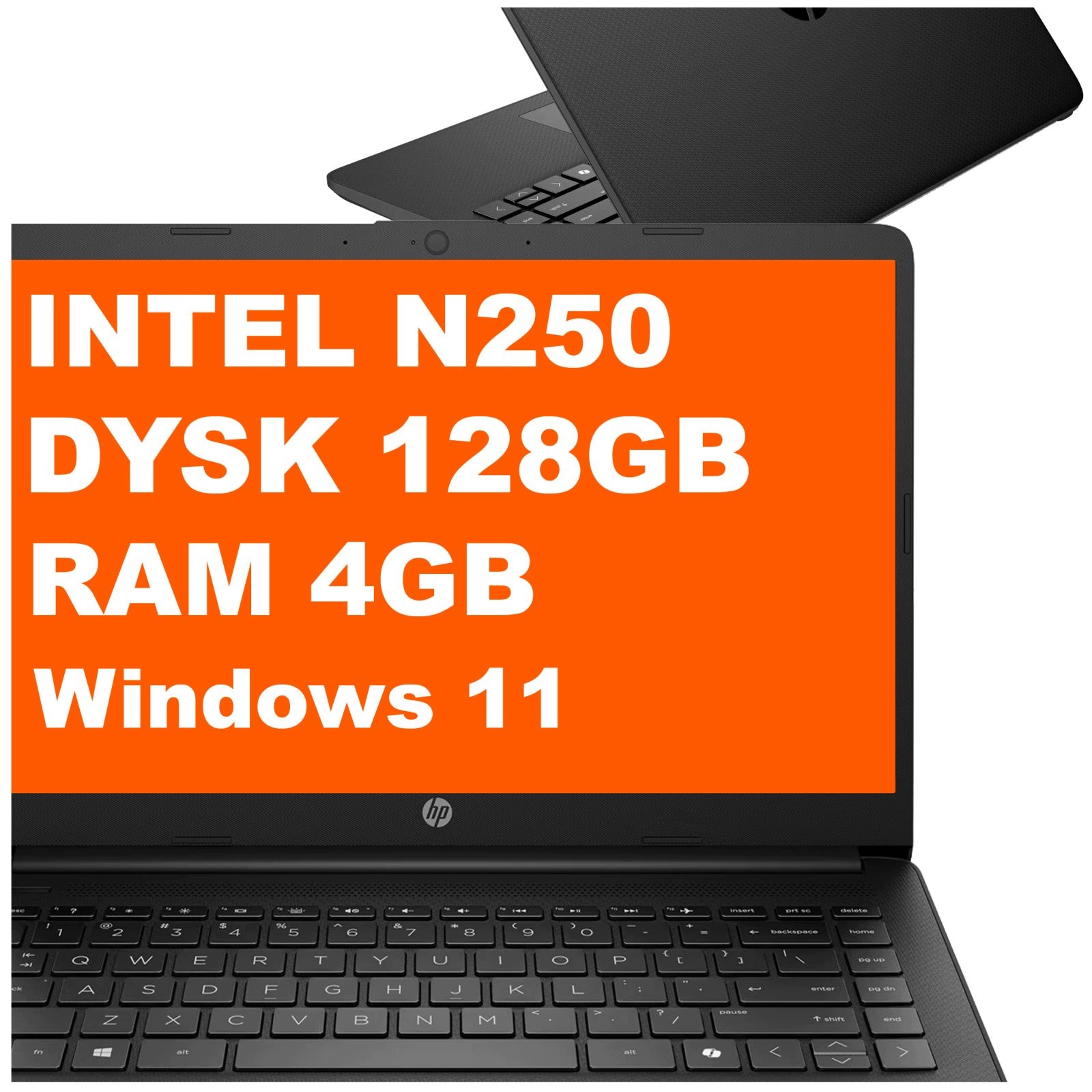 Laptop Hp 14-dq Intel N250 4GB 128GB Ufs Intel Graphics 14" Fhd W11 Czarny
