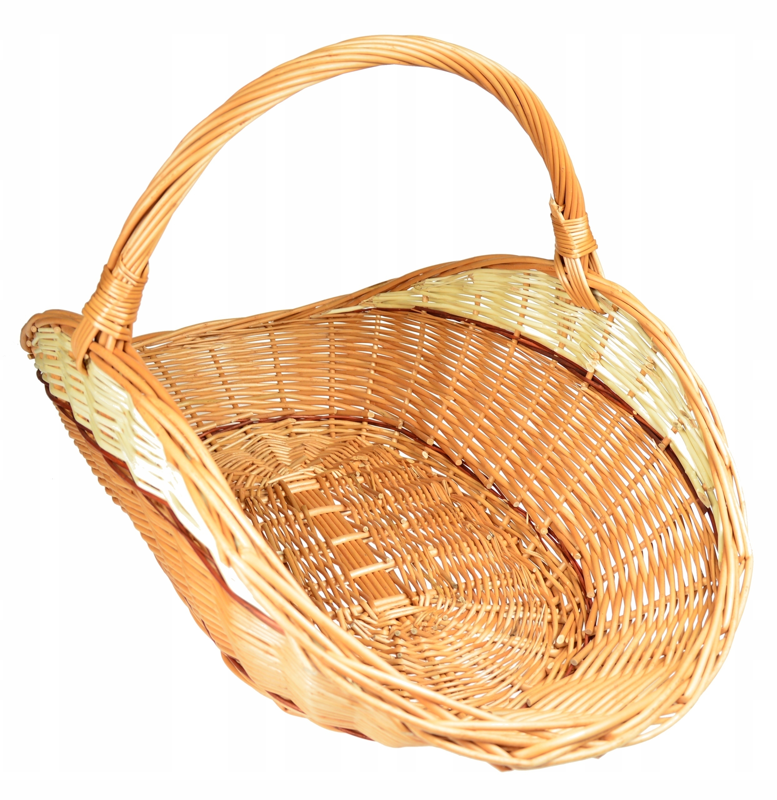 Wiklinowy KOSZ NA DREWNO koszyk do kominka XL 68cm