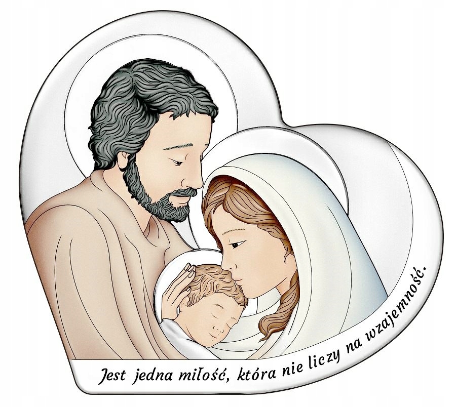 Gravírování Památka Obraz Svatá rodina Stříbrný Obraz Srdce Křest Svaté Přijímání