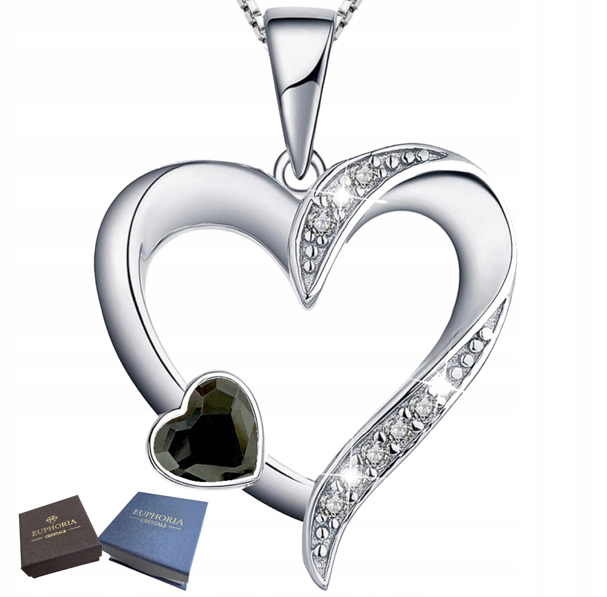 Stříbrný náhrdelník 925 s přívěskem Srdce Celebrity pro ženu k výročí