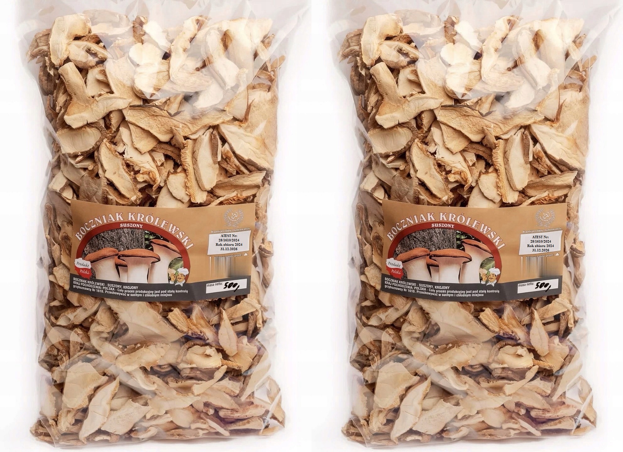 Boczniak Královský Extra 3kg Nová Sbírka 2025 Polský Atest sušené houby