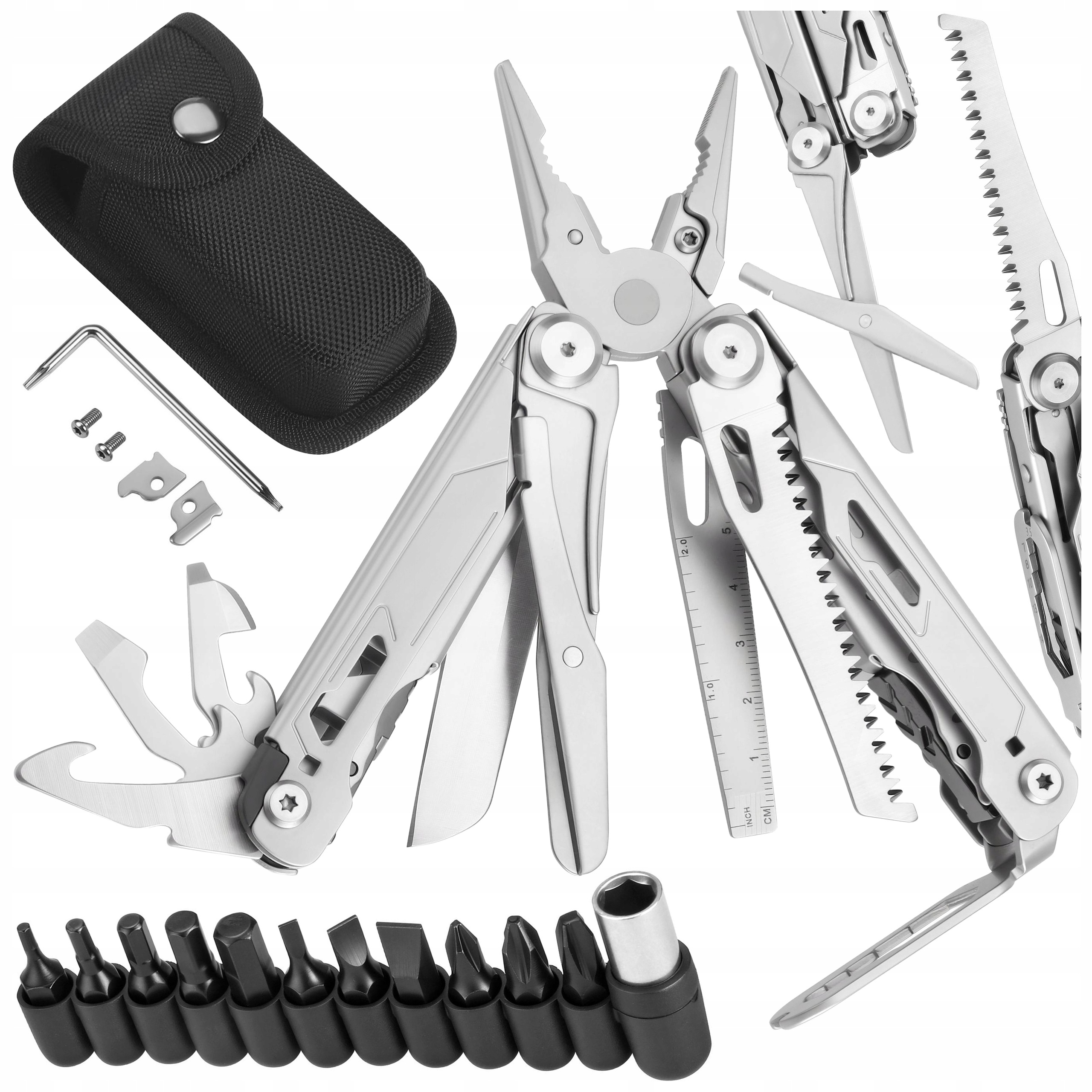 Multitool 35W1 Stal Nierdzewna Zestaw Narzędzi Wielofunkcyjnych Survival