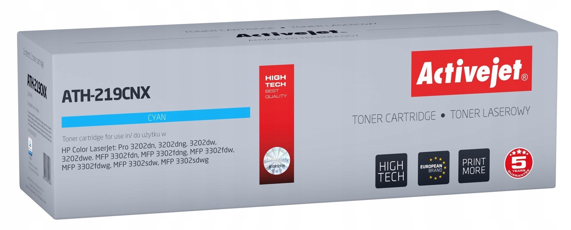 Activejet ATH-219CNX Toner (zamiennik Hp 219X W2191X; Supreme; 2500 stron;