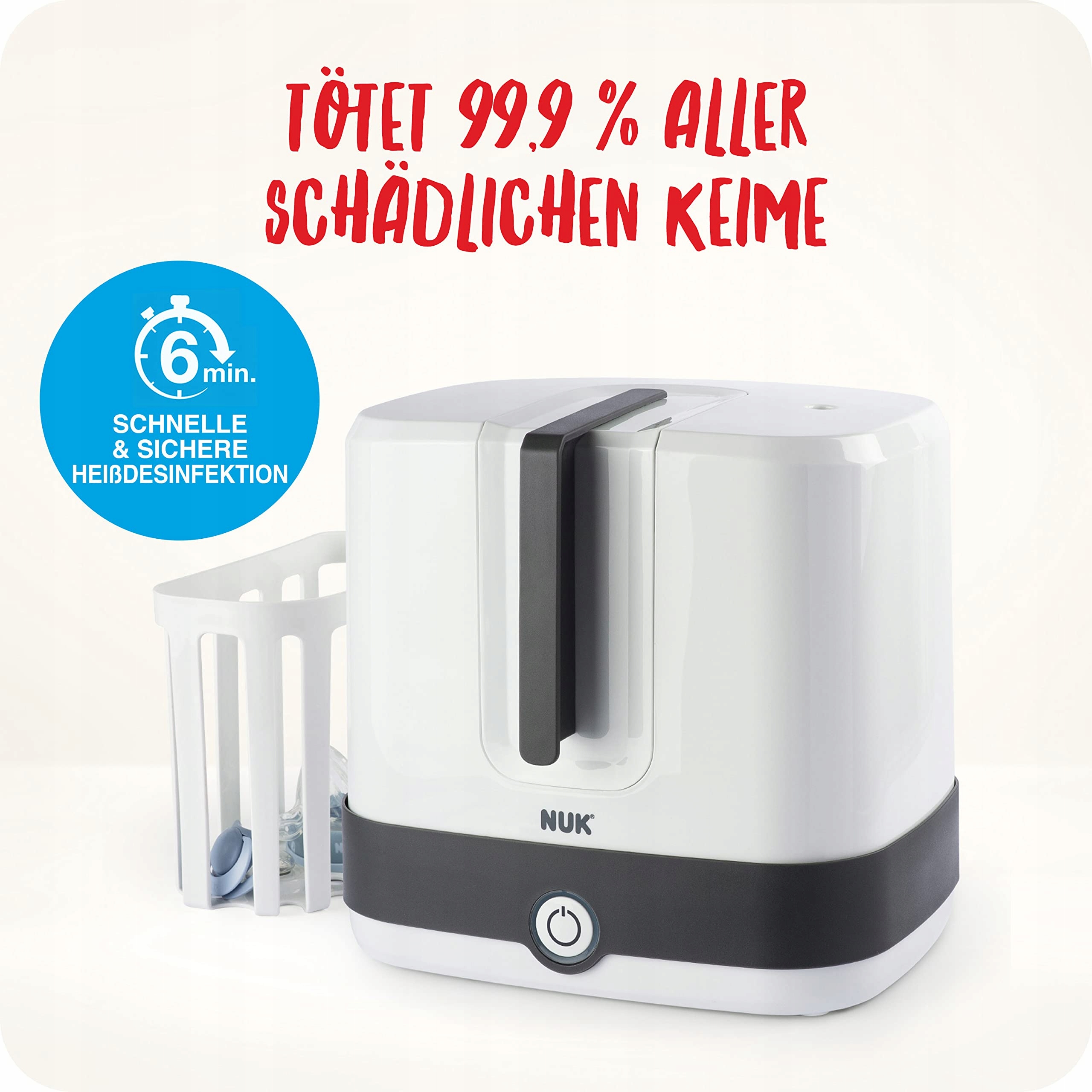 NUK Vario Express Sterylizator Do Butelek Dla Niemowląt Na Parę Wodną — miniatura 2