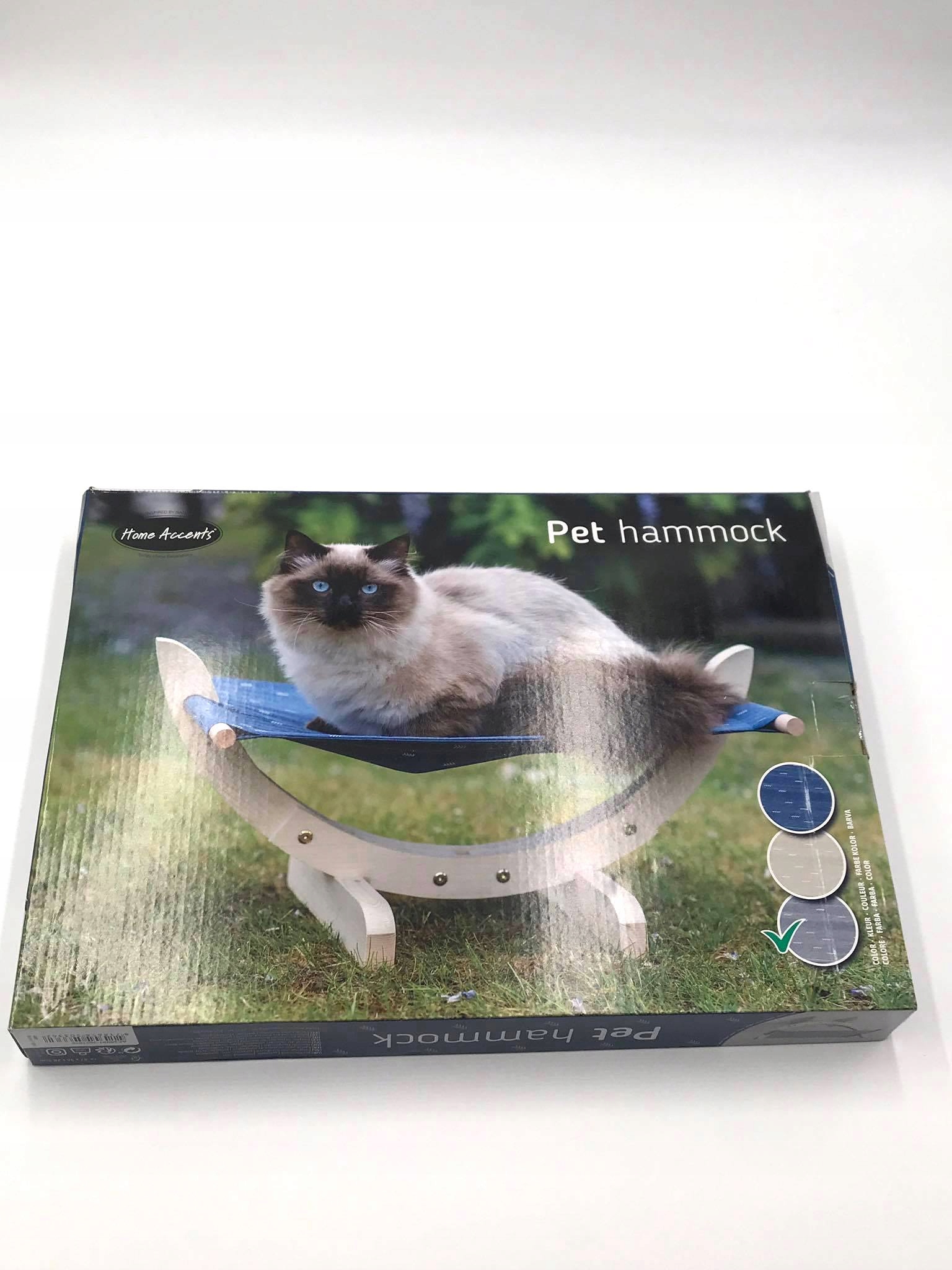 

Hamak dla zwierząt dla kota szary drewno, super.