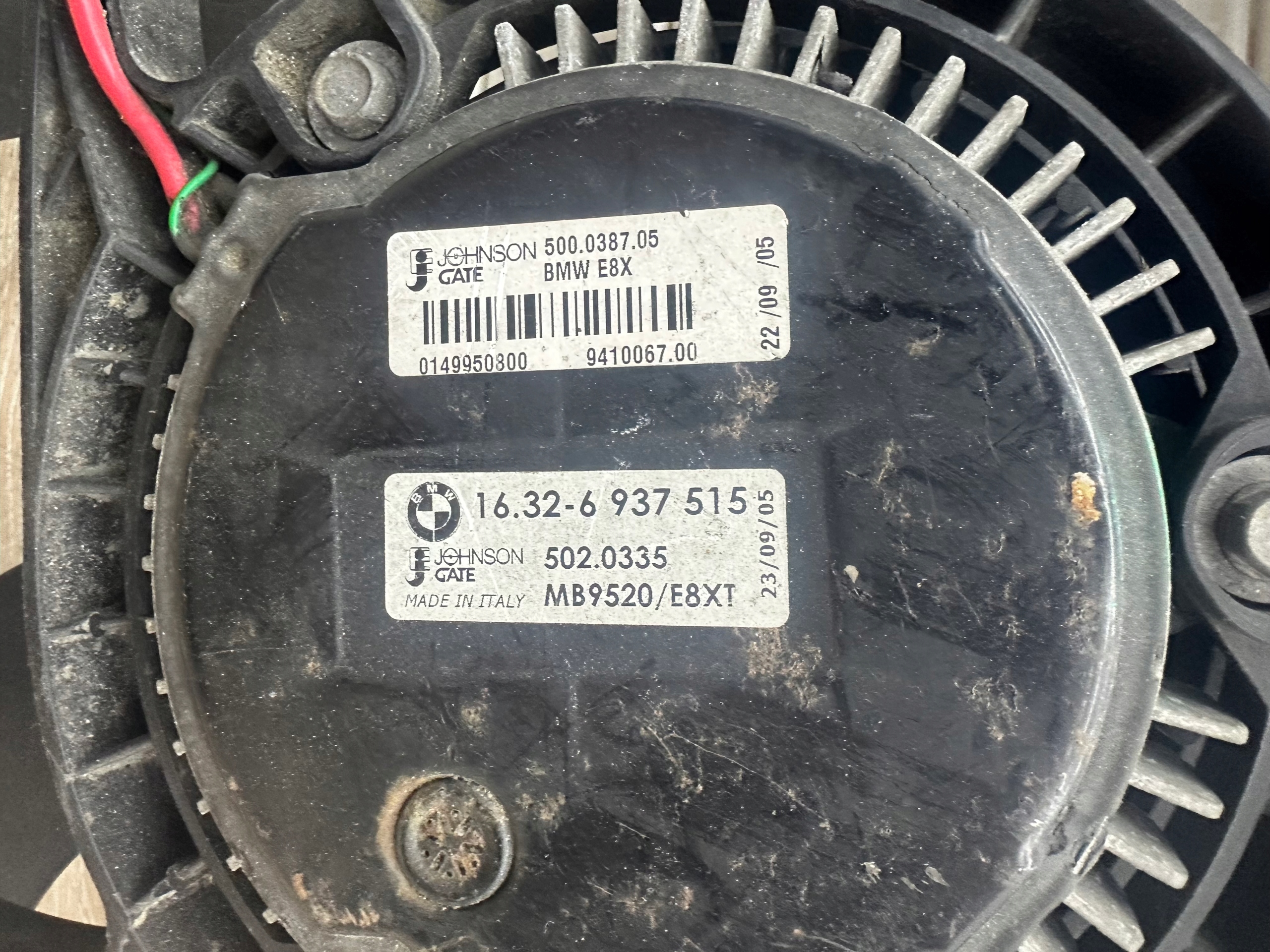 ventilátor chladiče 6937515 7788906 BMW E90 E91 E92 E84 E87 2.0D M47 N47