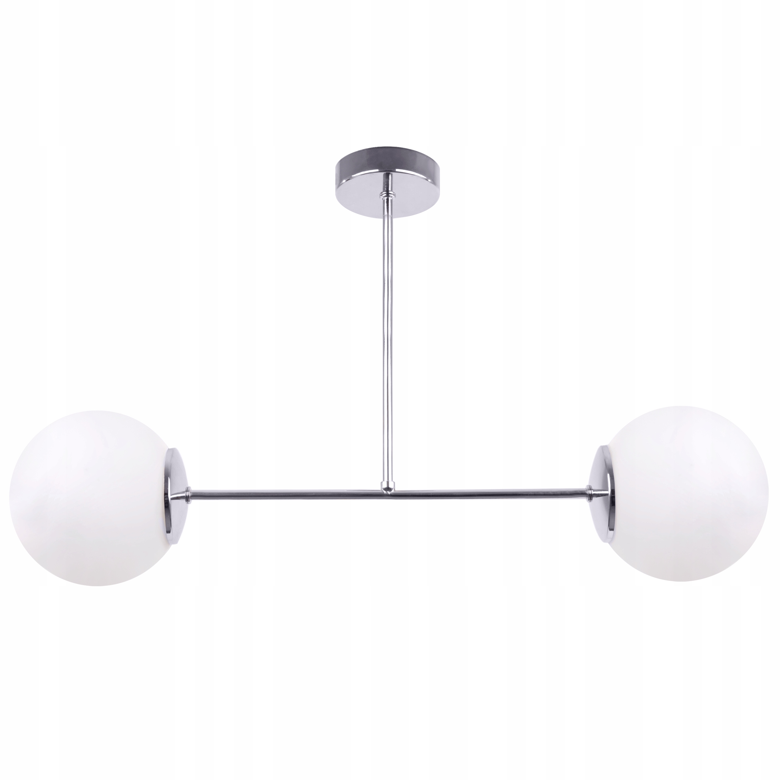 Chromový stropní svítidlo Siena 2 stínidla do ložnice nad postel