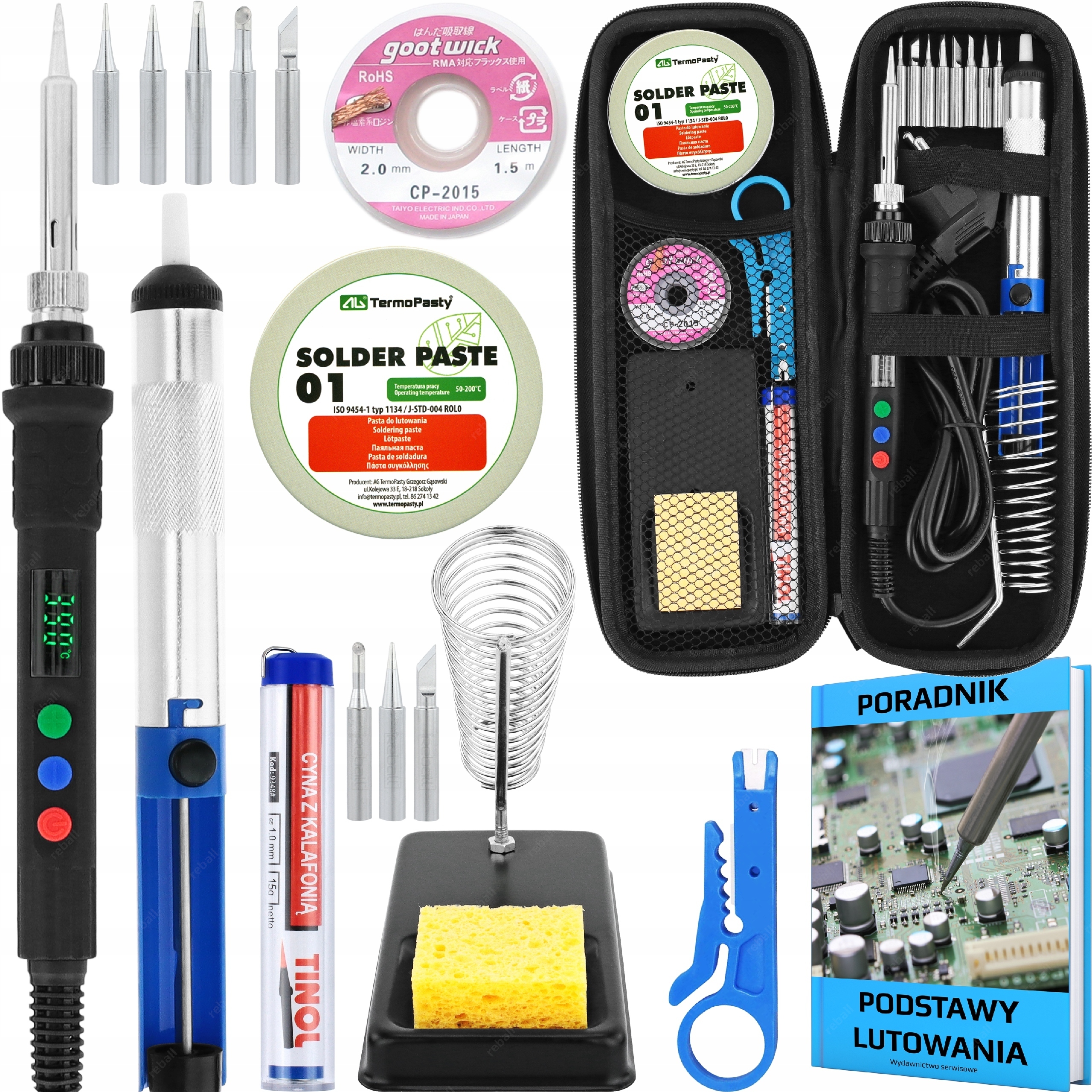 Přesná Páječka Reball S801B 80W S Regulací Teploty Set 13v1