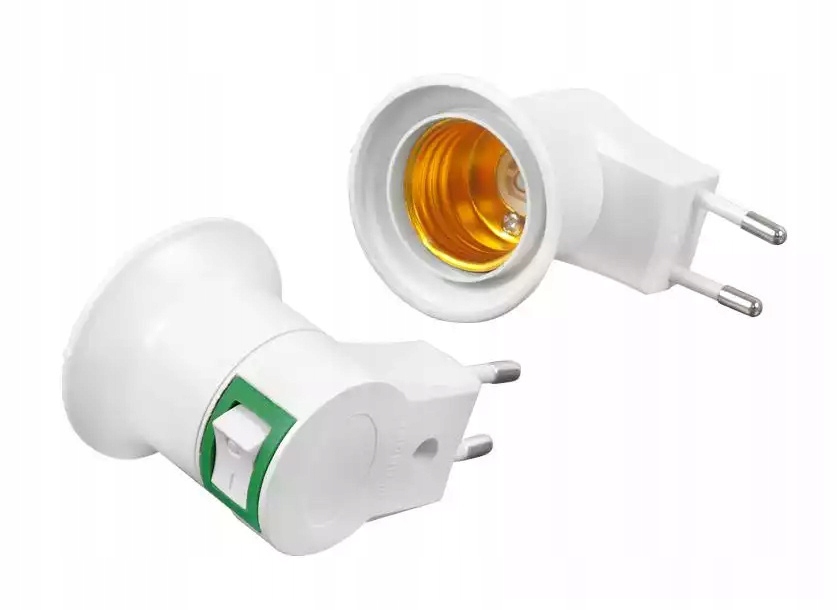 

Przejściówka adapter E27 na wtyk gniazdkowy włączn