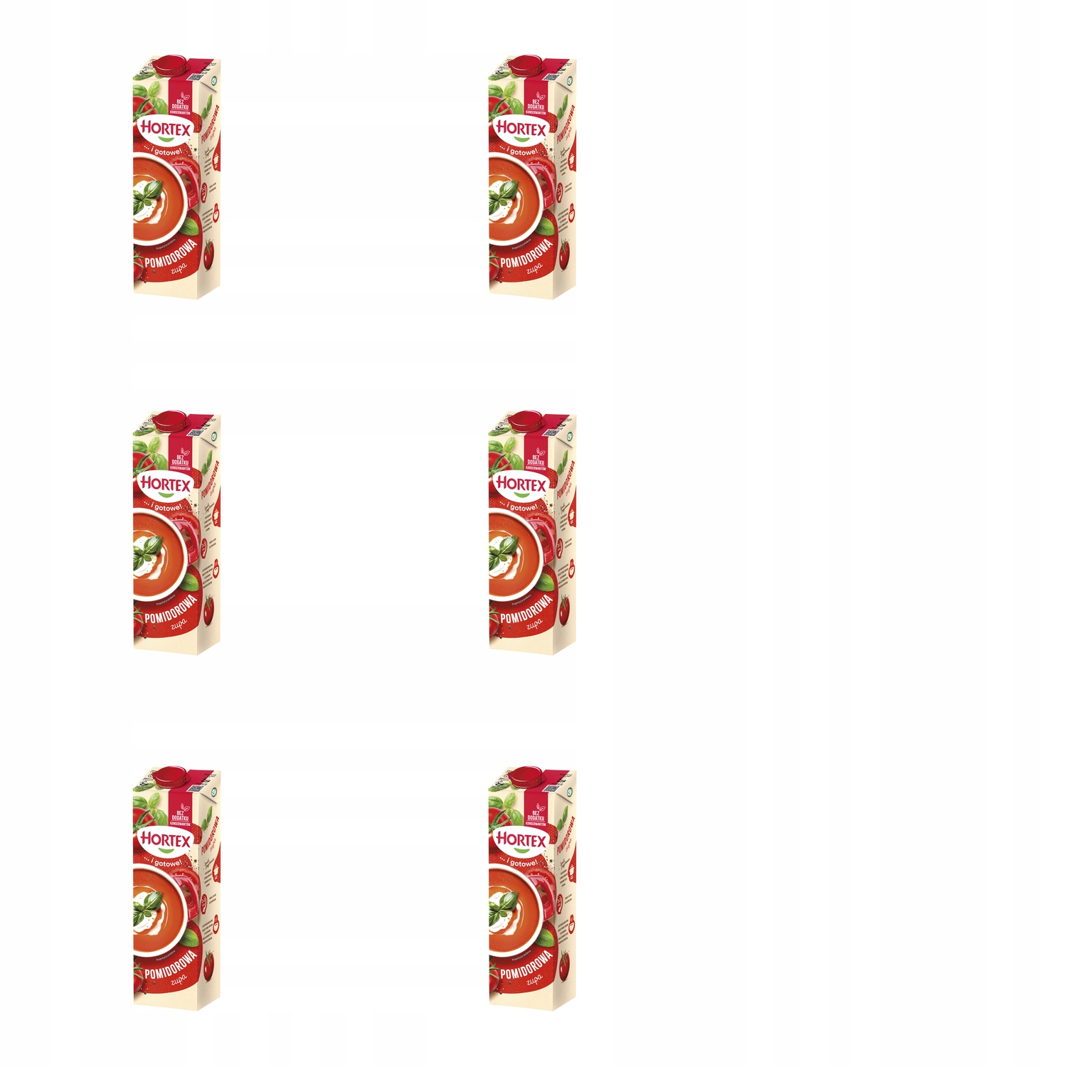 6x 1l Hortex zupa pomidorowa w kartonie Zgrzewka