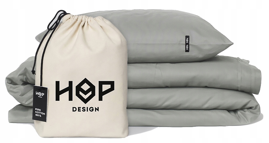 Posteľná Bielizeň bavlna 100 % čistá hrubá 160x200 2x50x60 tmavosivá Hop Design