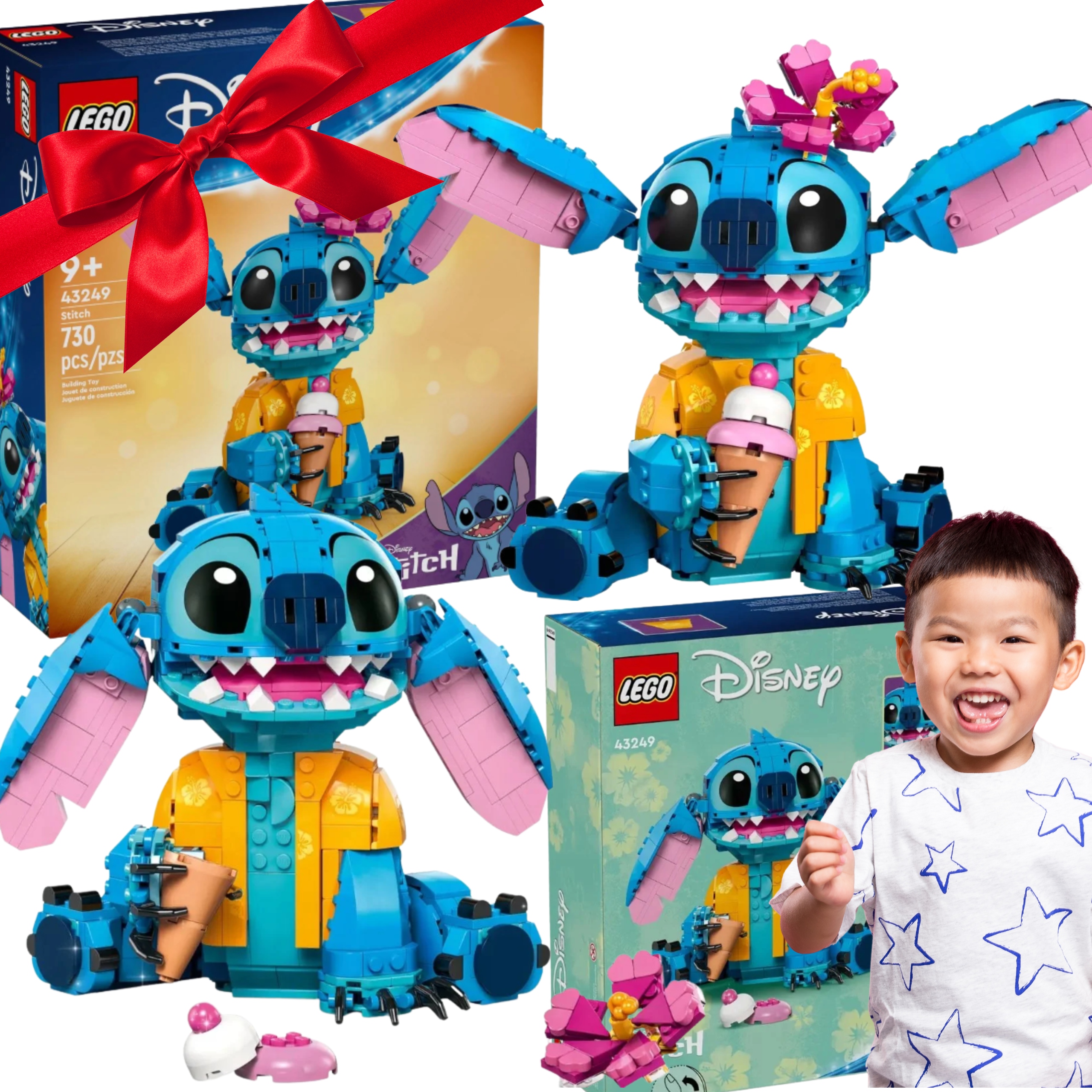 Lego Disney Lilo i Stitch Ruchomy Model Na Święta Dla Dzieci+gratis