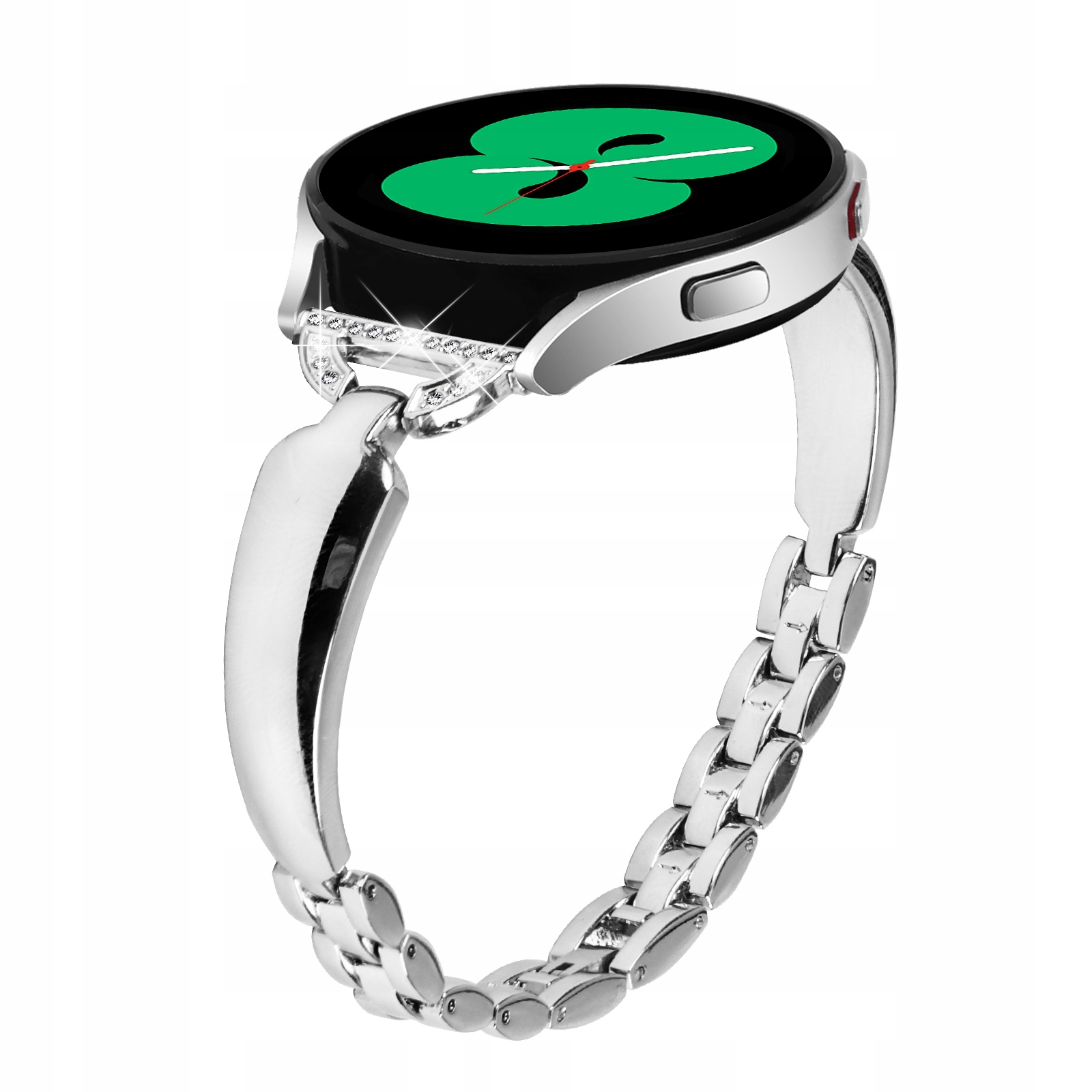 Bransoleta Uniwersalna Do Zegarka/smartwatcha 20 MM Stalowa Box Cyrkonie