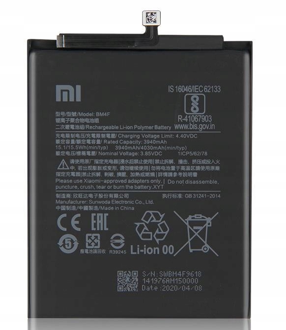 Nowa Oryginalna Bateria BM4F Xiaomi MI9 lite Xiaomi MI 9 Lite M1904F3BG