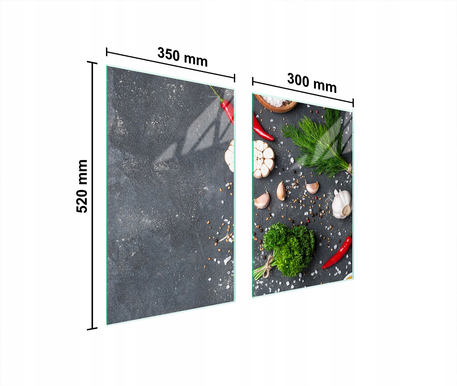 Skleněná Ochranná Deska Do Kuchyně 65x52 Břidlice