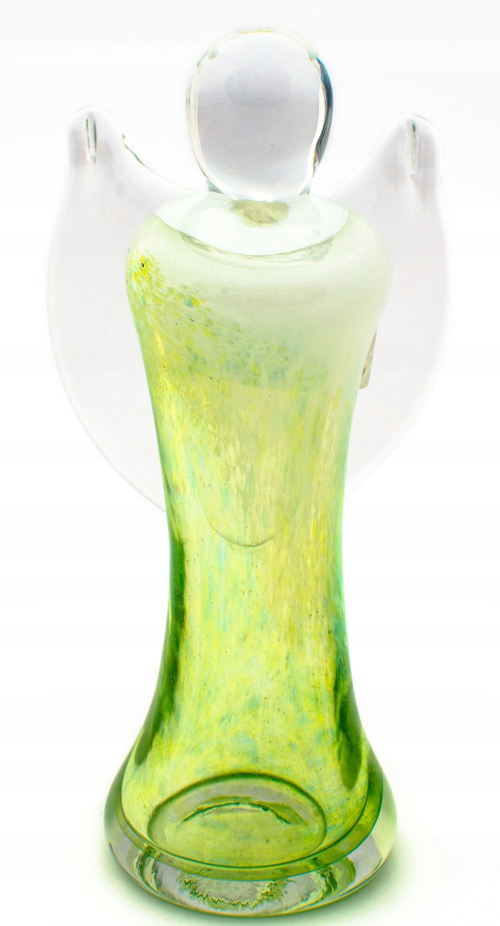 

Figurka szklana aniołek Zielony Pęcherzyki