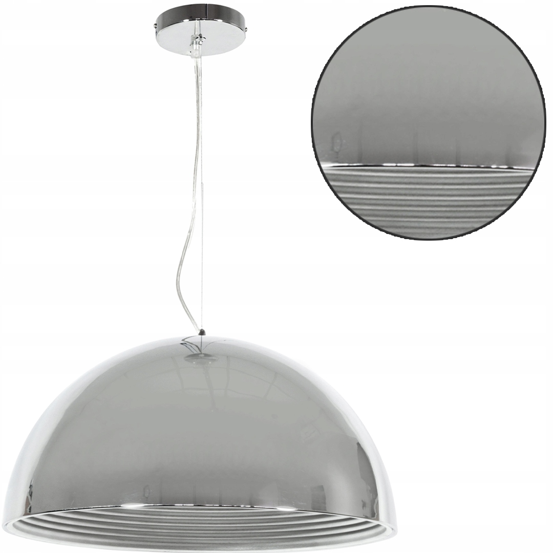 Pevná závěsná stropní lampa s kovovým krytem