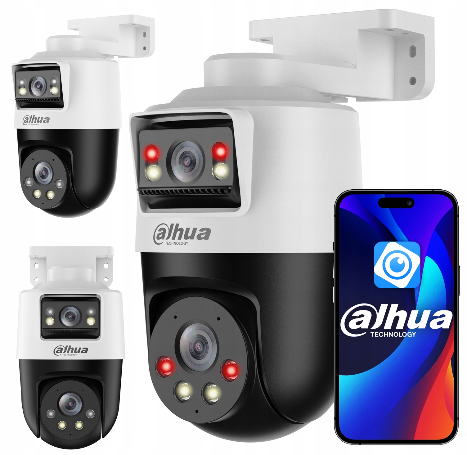 Otočná kamera PoE 4MP (2MP+2MP) Dual Lens Dahua Detekcia pohybu Smd Audio