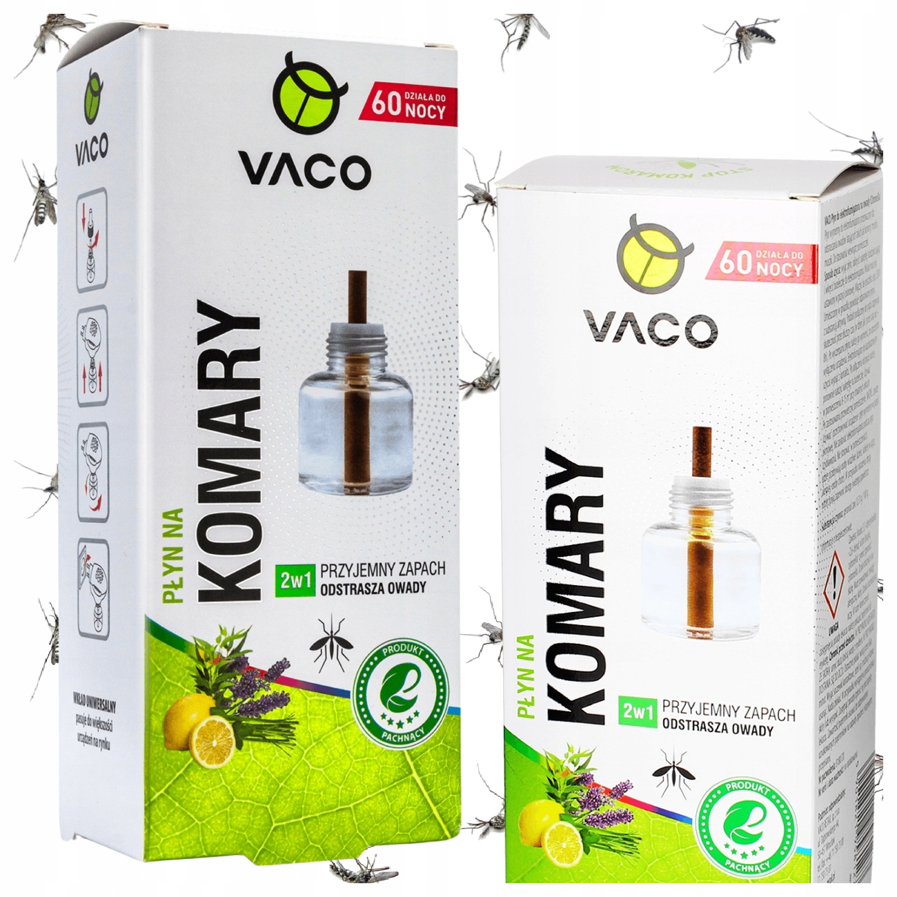 Wkład Płyn Do Elektrofumigatora Na Komary Owady 45ML Do 60 Nocy Vaco Eco