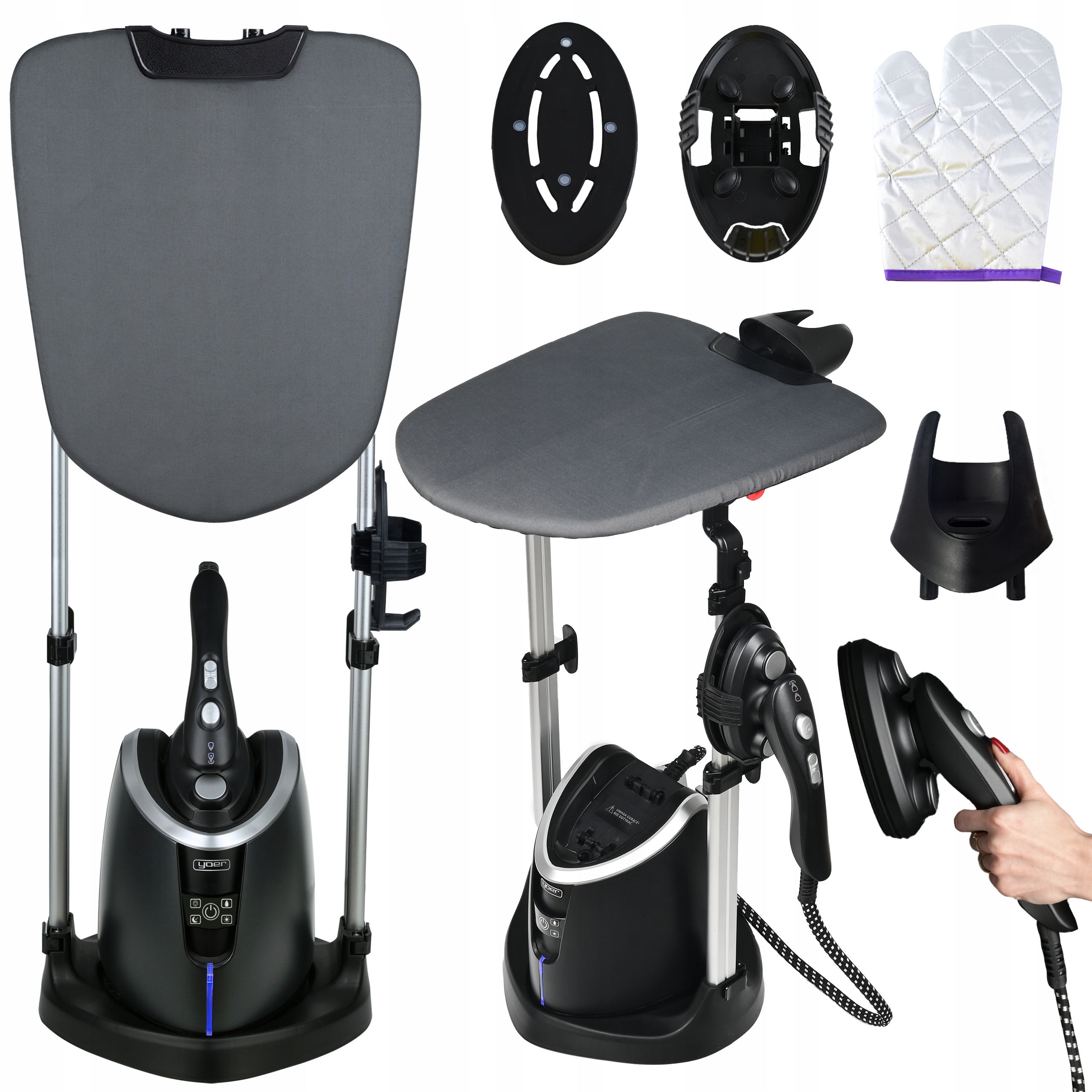 Parownica do ubrań Steamer Yoer Żelazko +Deska 2280W +30 minut ciągłej pary