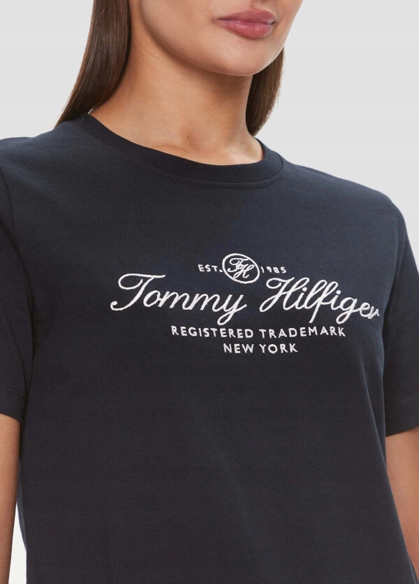 Tommy Hilfiger dámské tričko XW0XW03238 Modré Regular Fit vel. L