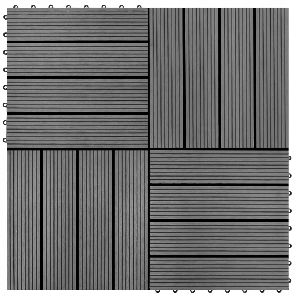 Płytki WPC (30x30cm), szare 1m².