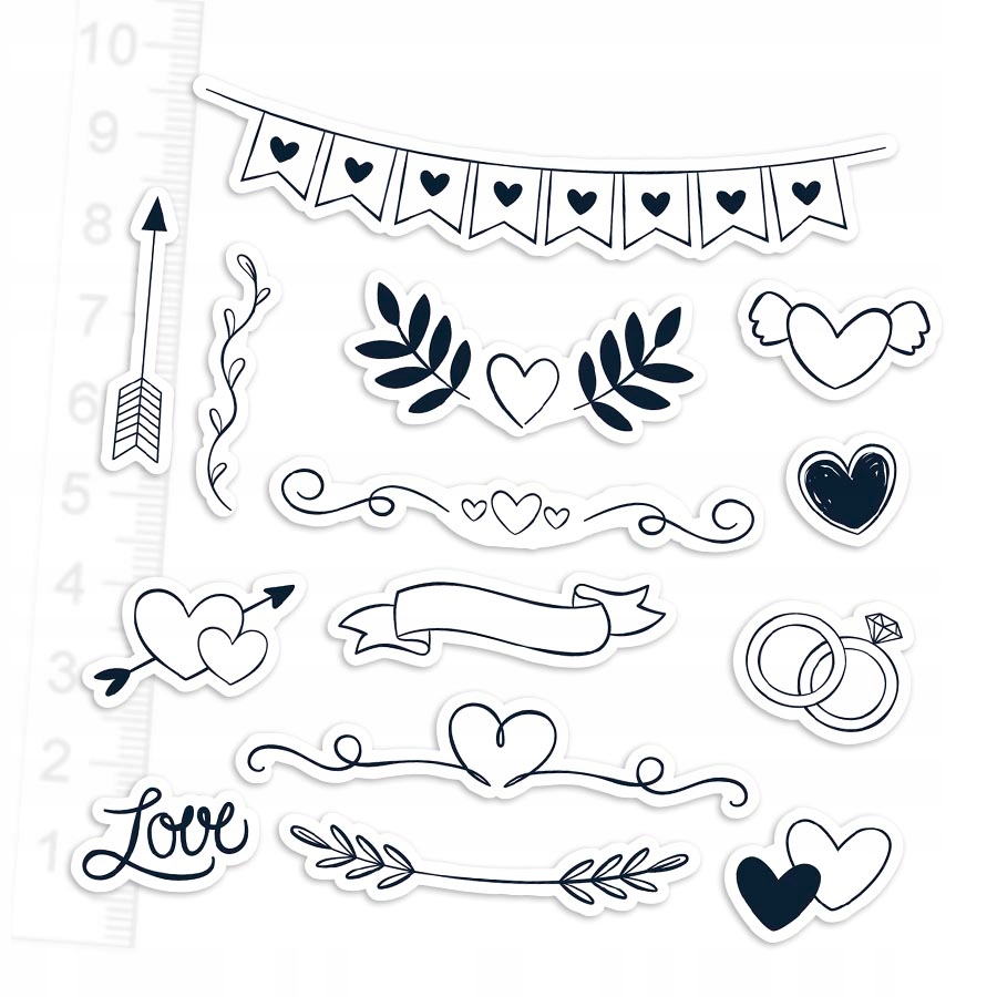 Naklejki ślubne do KSIĘGI GOŚCI ŚLUB wesele 128 Marka OlechkaCreation