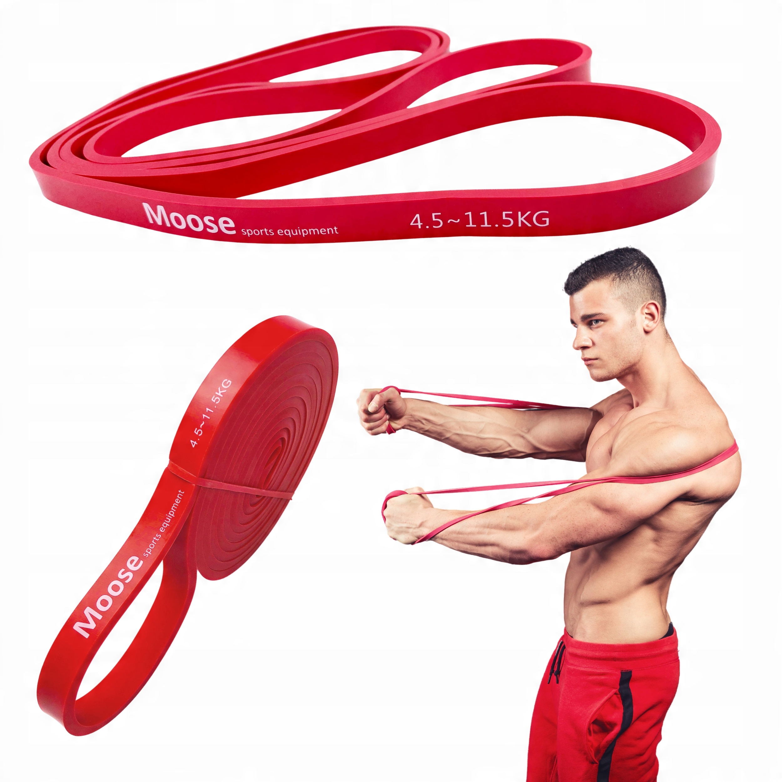

Guma Oporowa Power Band Moose Czerwona Fitness Hq