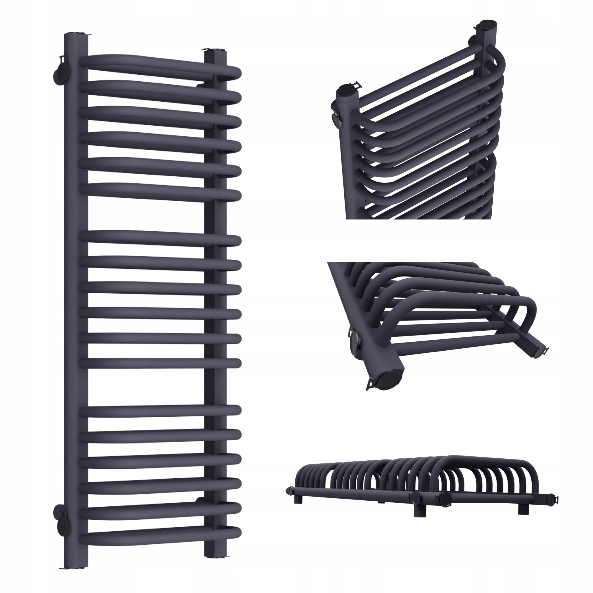 Koupelnový Radiátor Old-school 1580x500 Grafit