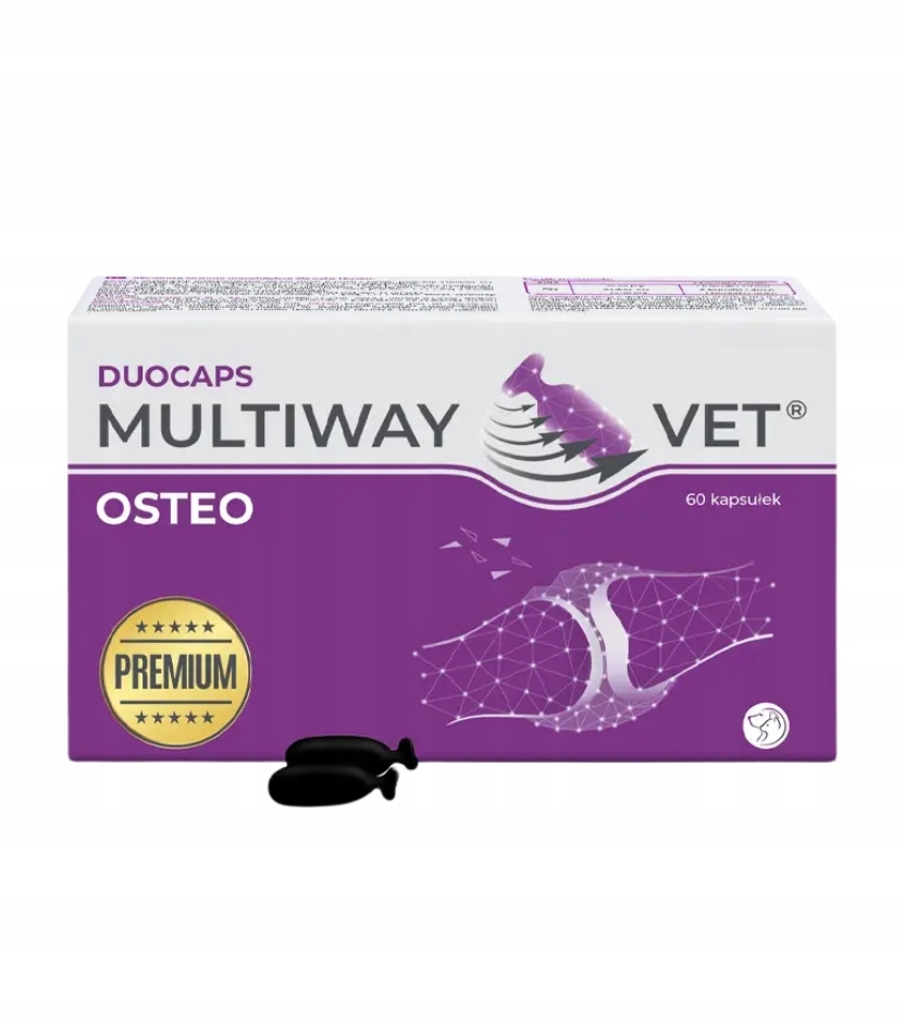 Multiway Vet Duocaps Osteo dla Psa i Kota Wsparcie Kości i Stawów 60 kaps