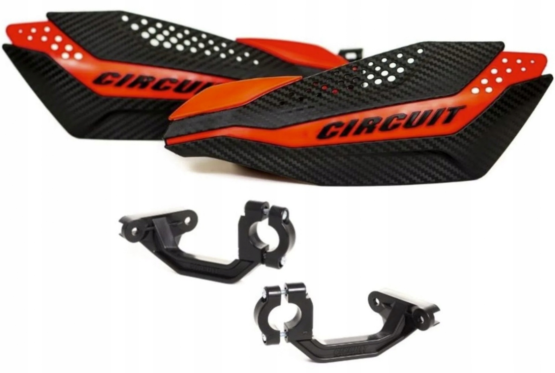 UNIWERSALNE LISTKI HANDBARY OSŁONA DŁONI CIRCUIT DAKAR CARBON CZERWONE