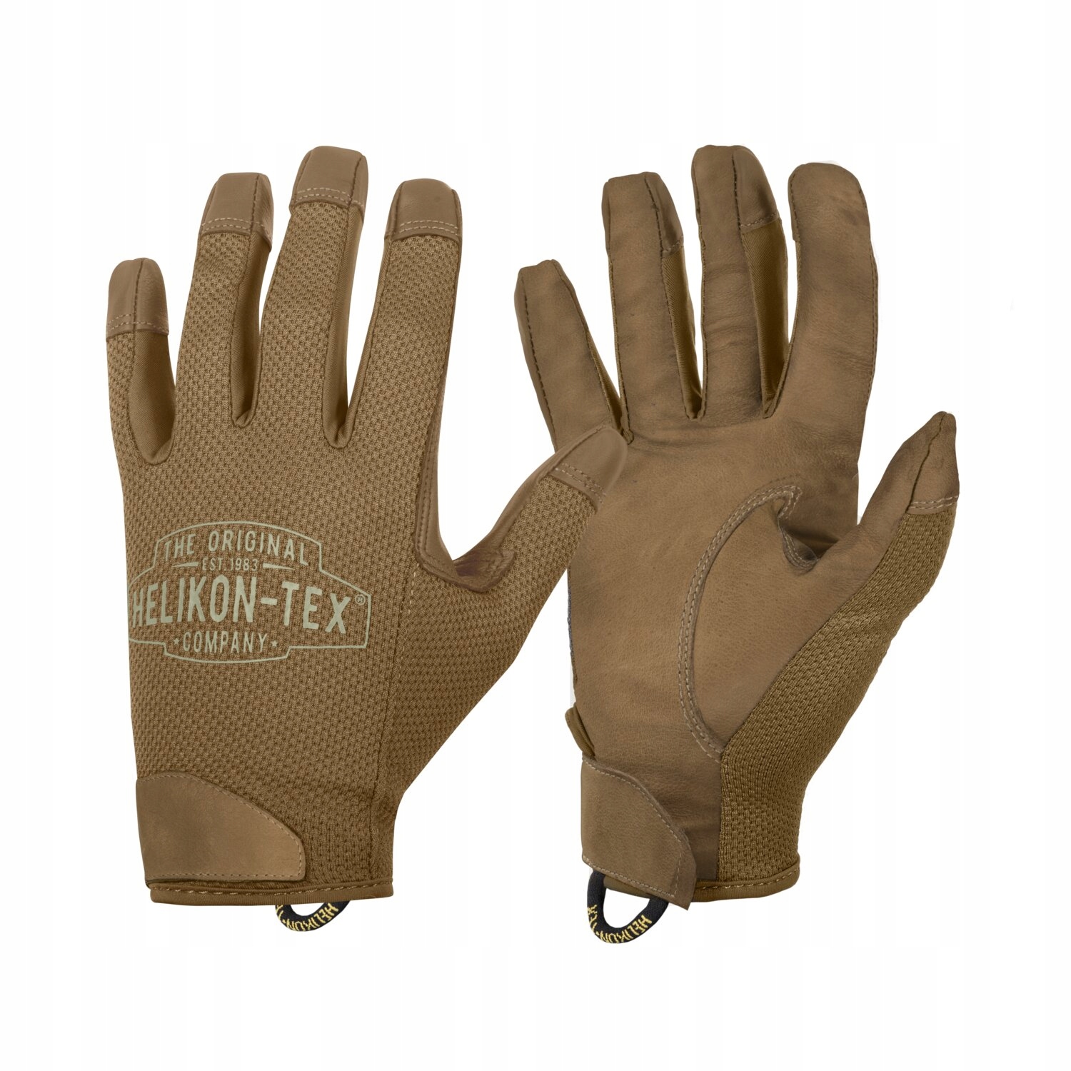 Kožené rukavice na střelnici Helikon Rangeman Gloves Coyote vel M