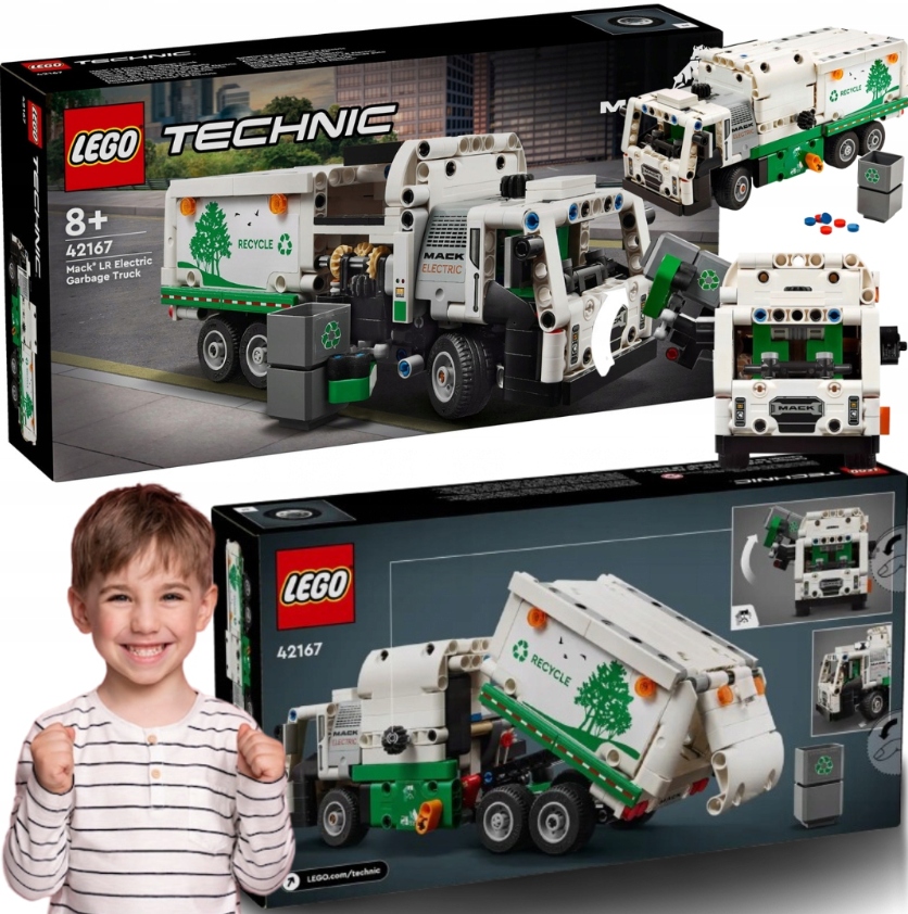Klocki Lego Technic Elektryczna Smieciarka Ciezarowka Samochod Dla Dzieci