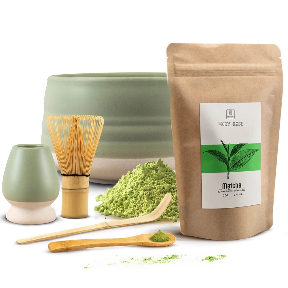 Sada příslušenství pro přípravu čaje Matcha Matchawan Kusenaoshi Higashi