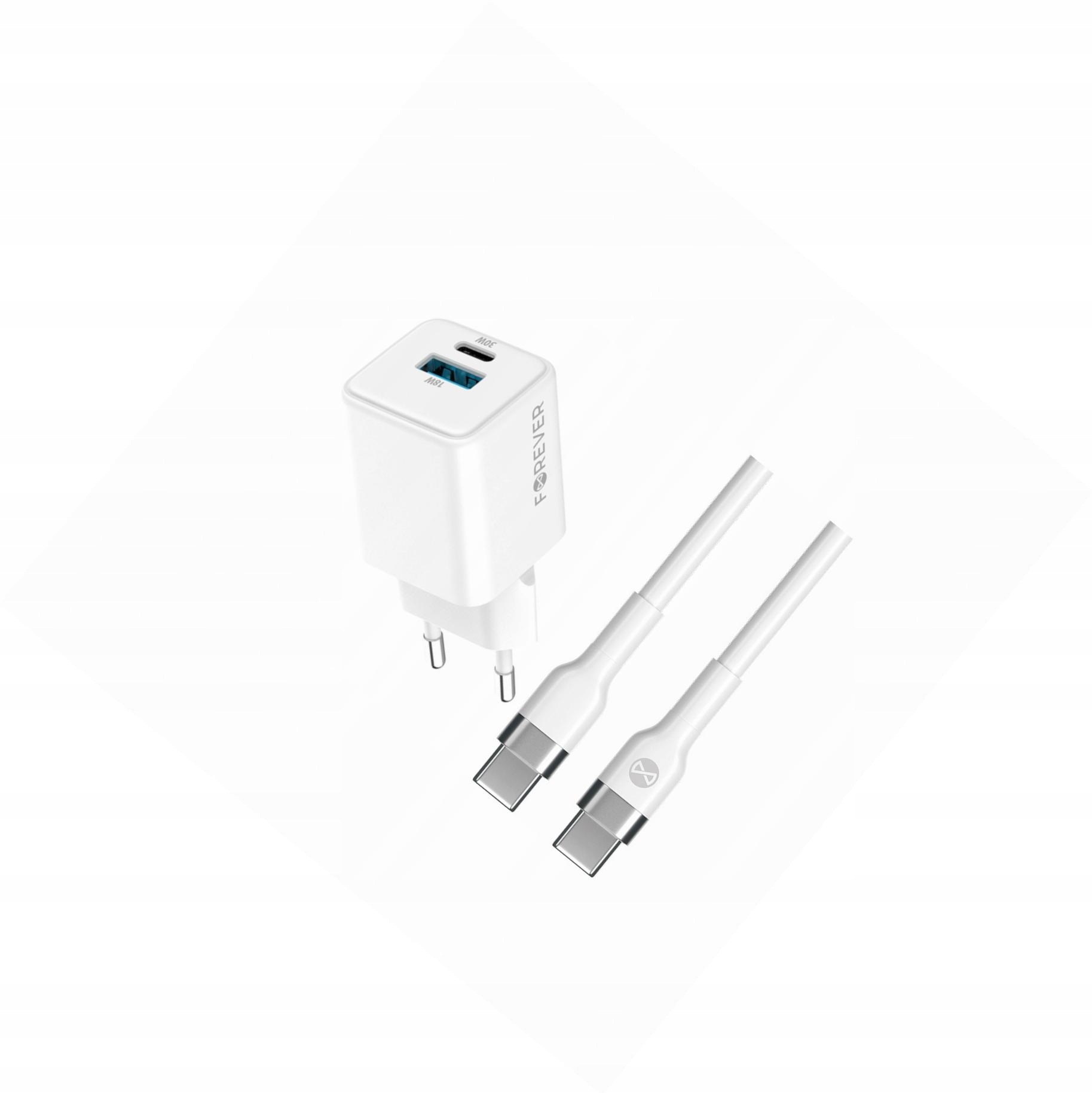 Szybka ładowarka GaN 30W 2 wejścia Usb i Usb-c z kablem do Sony Xperia 10