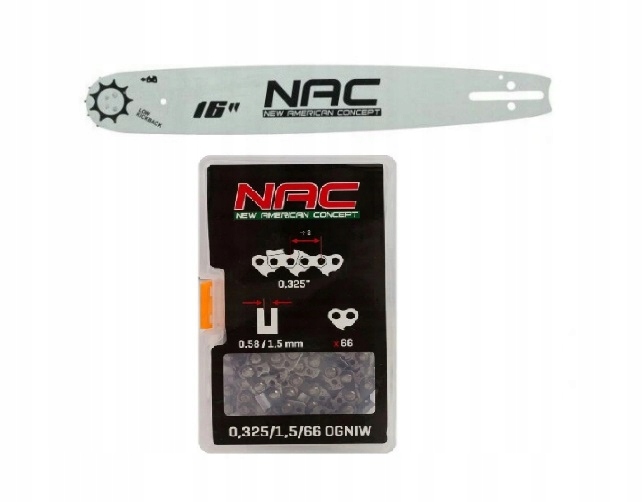 

Prowadnica Nac 16" 40cm 325' 1,5mm Łańcuch