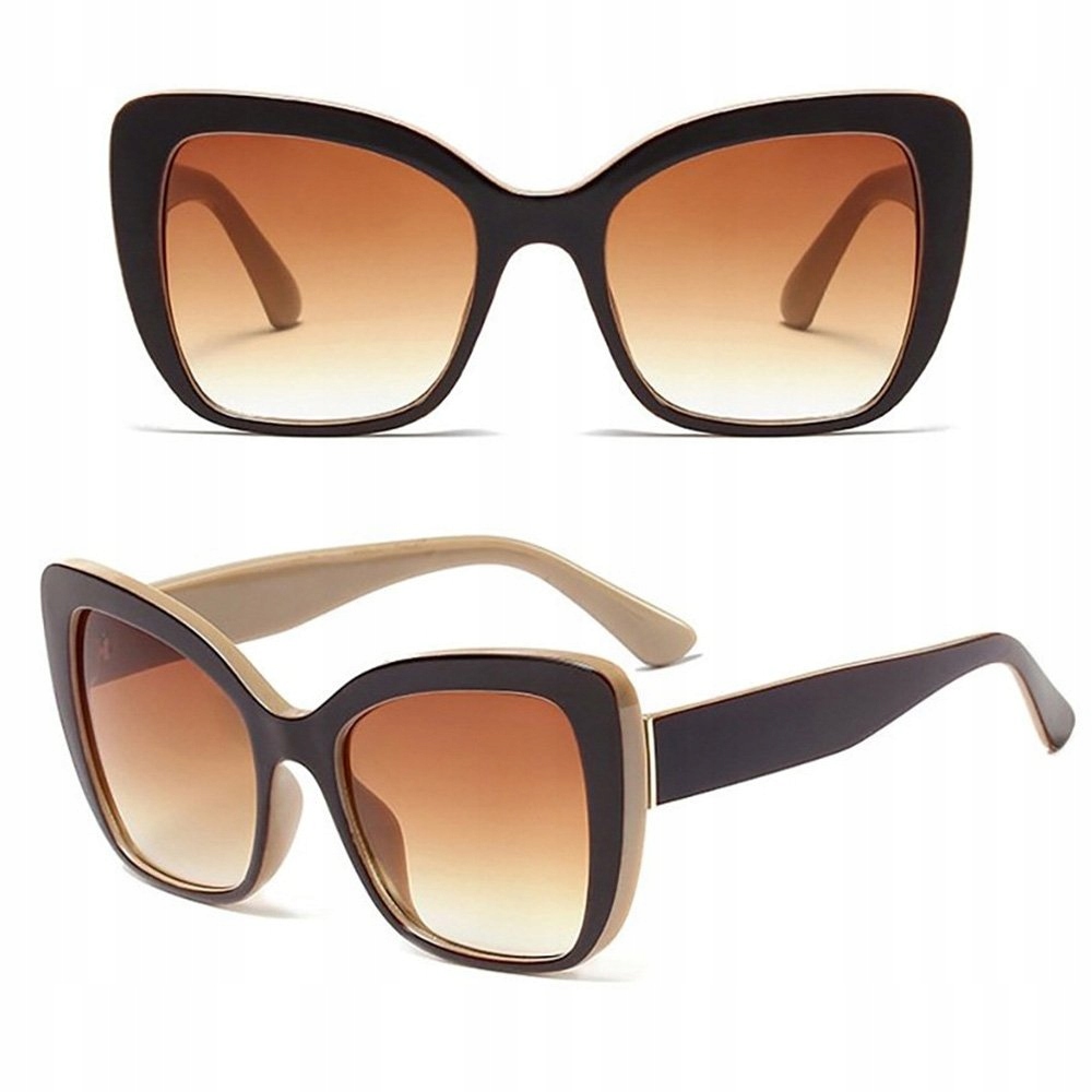 

Okulary przeciwsłoneczne Damskie brązowe Kocie Oko