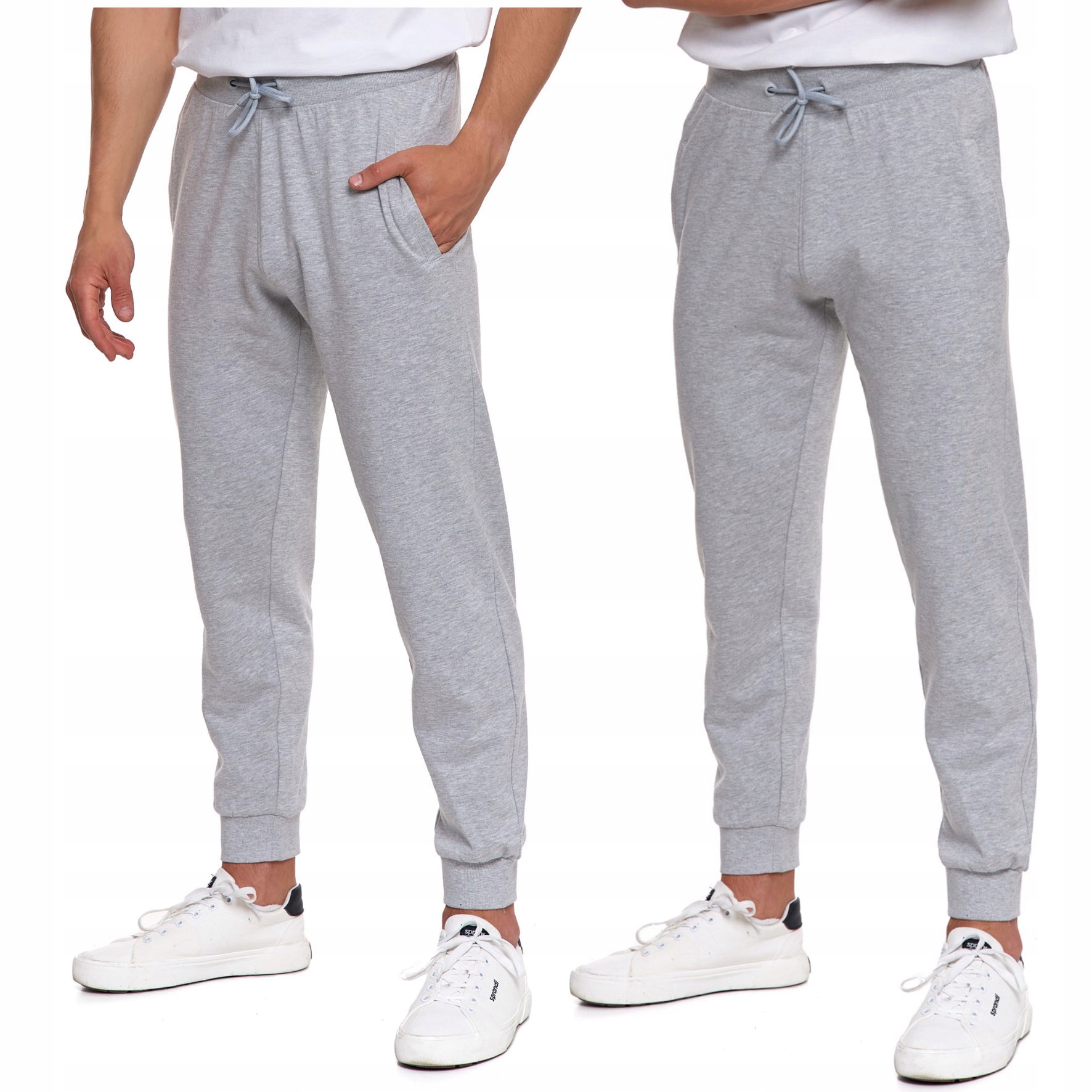 Spodnie Dresowe Męskie Moraj Bawełniane Joggery Z Kieszeniami Gładkie L