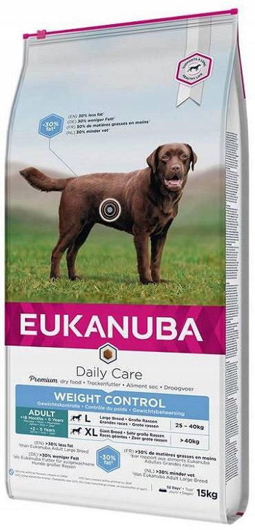 Eukanuba Daily Care Weight Control krmivo pro dospělé psy Large 15 kg