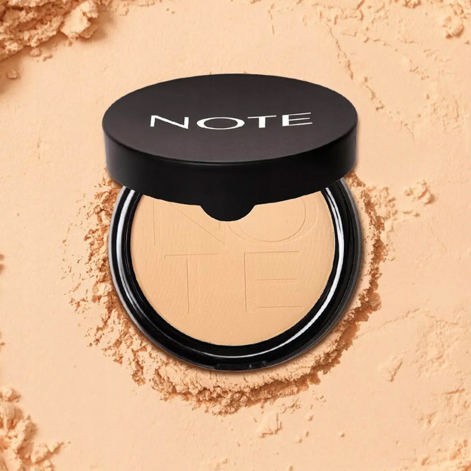NOTE Luminous Silk Compact Powder puder w kompakcie 10g KOLOR 210 BRĄZ Właściwości matujący