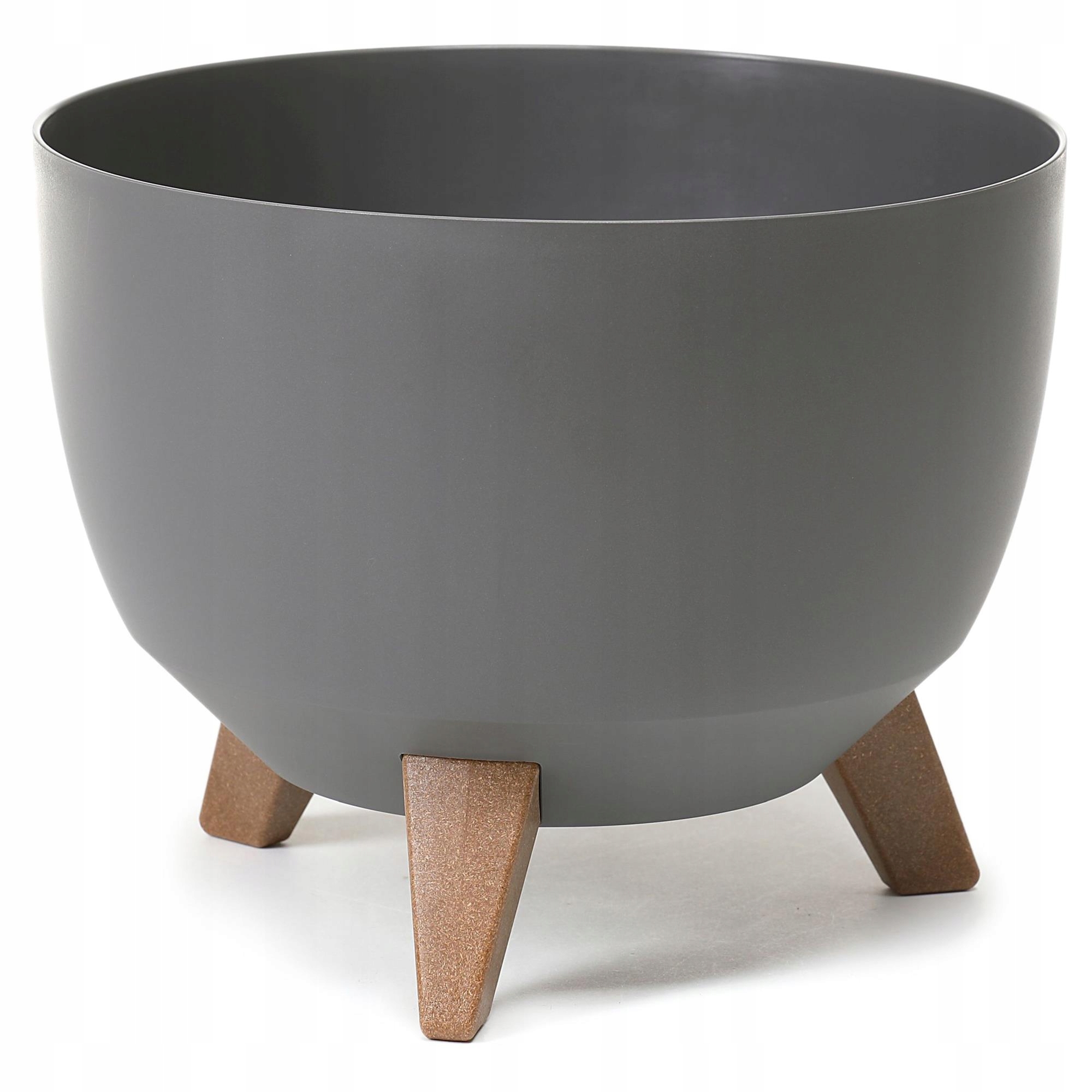 

Doniczka Na Nóżkach Donica Misa Śr. 24 CM Antracyt