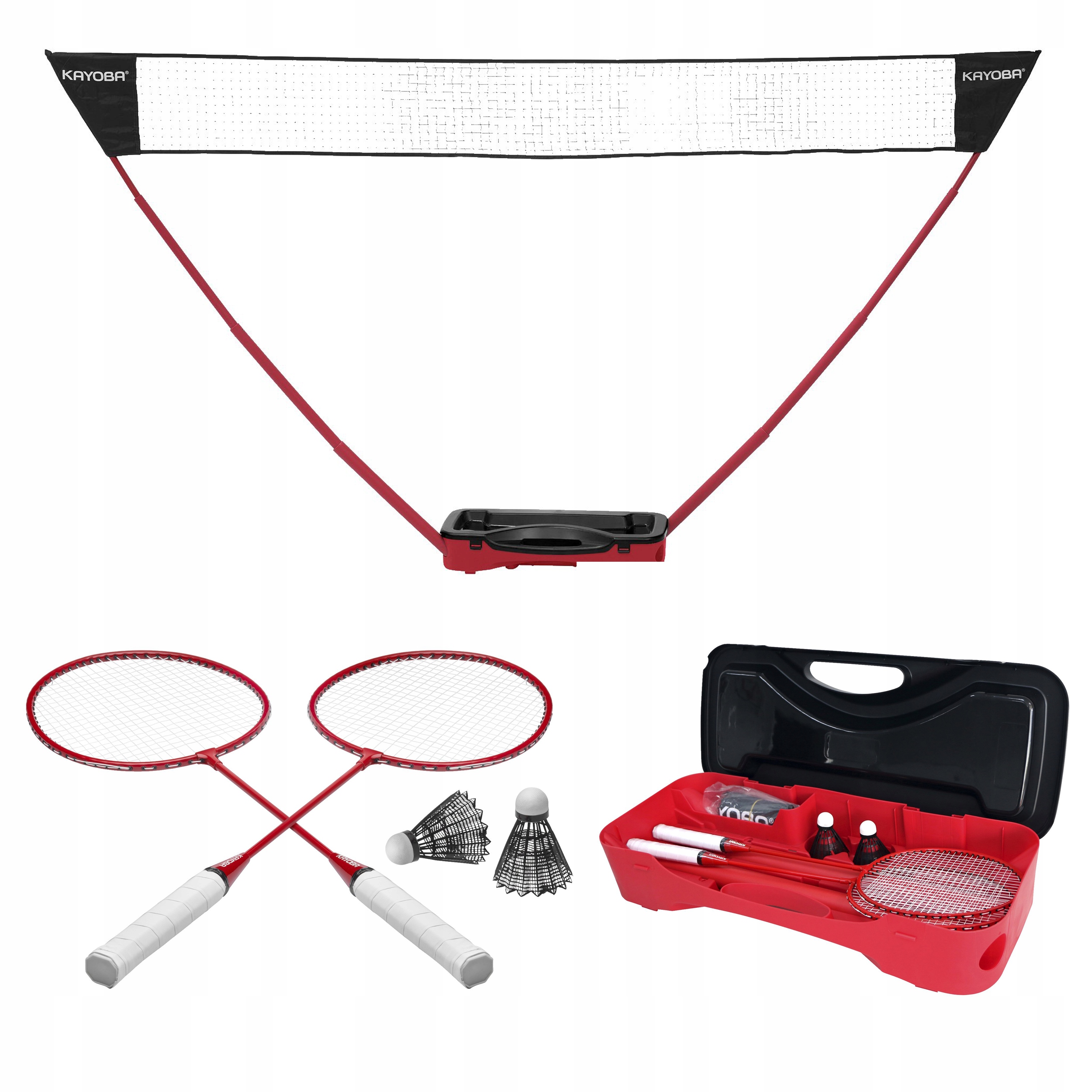 Badminton pokrowiec rakieta siatka zestaw lotek