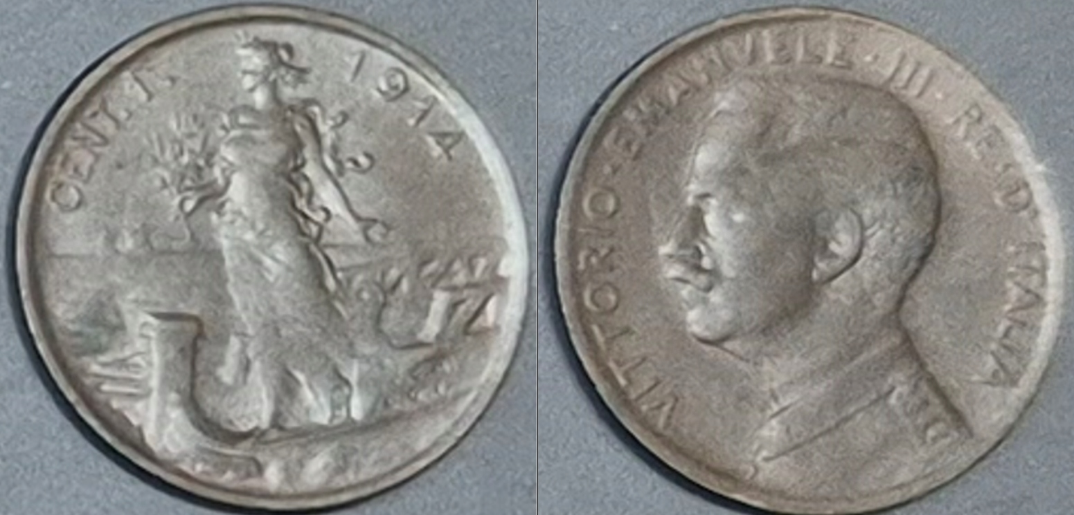Włochy 1 centesimo 1914r. KM 40 Wiktor Emmanuel III