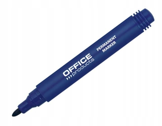 MARKER PERMANENTNY OFFICE PRODUCTS NIEBIESKI PISAK OKRĄGŁY WODOODPORNY Marka Office Products