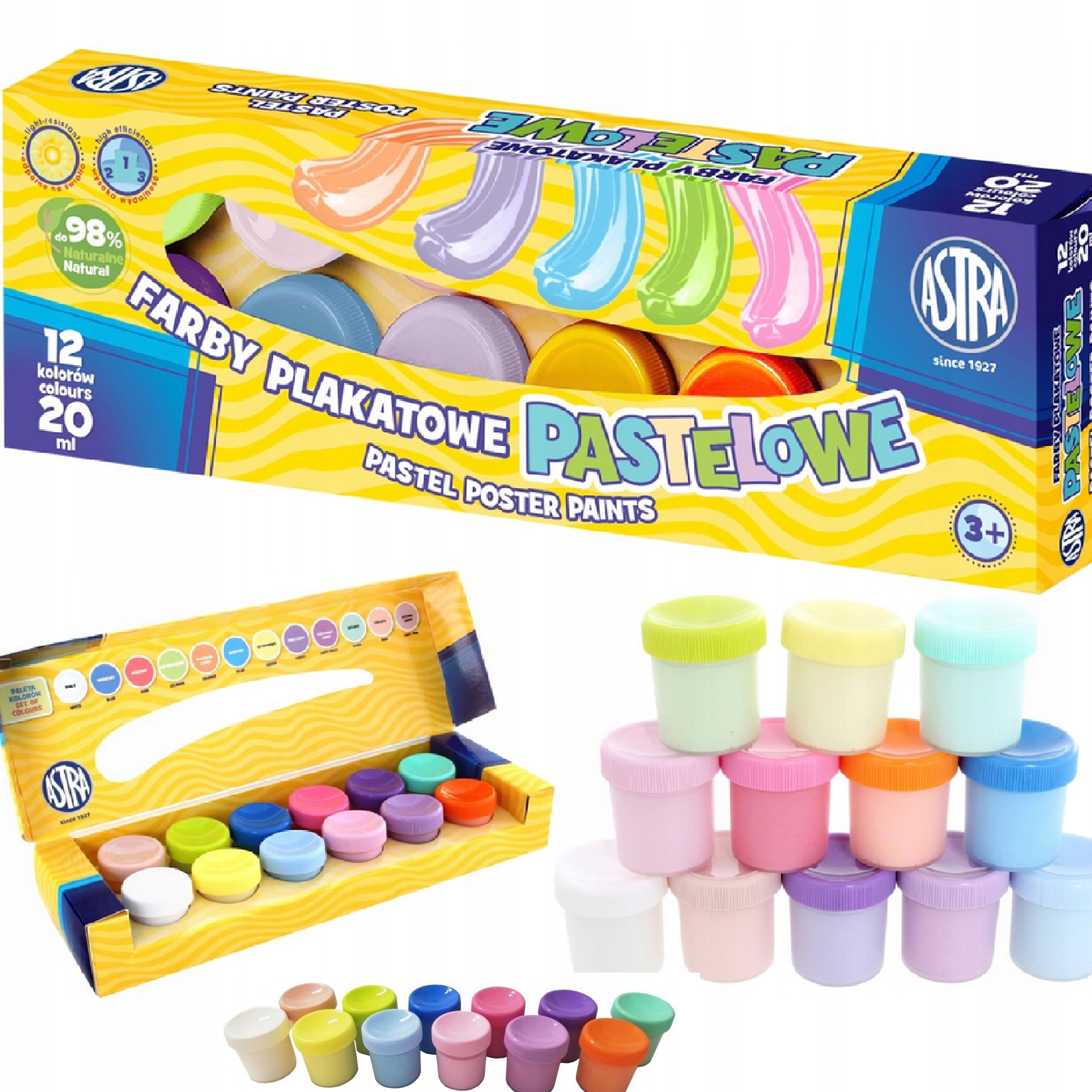 

Astra Farby Plakatowe 12 KOL+1 X 20 ML Pastelowe