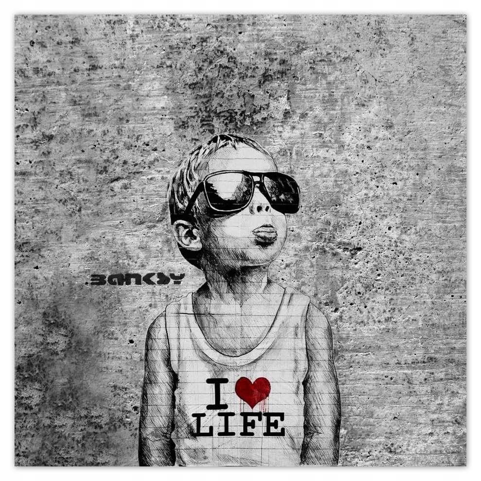 

Fototapety flizelina 312x312 I love life Banksy