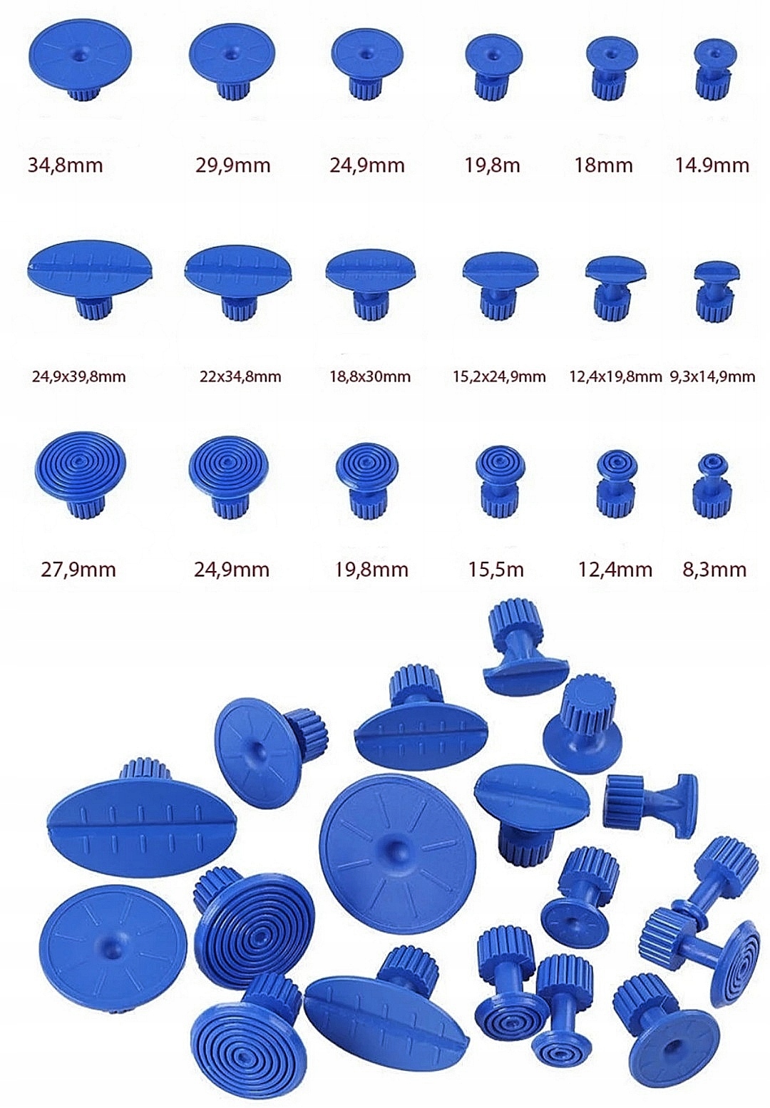 Zestaw PDR usuwanie wgniecen Weight with packaging 3 kg